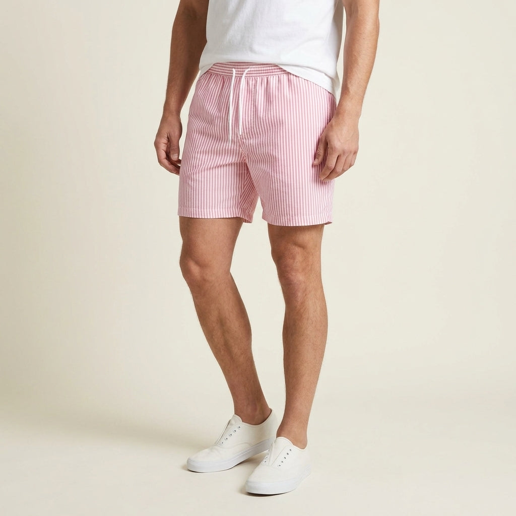 Men's Swim Trunks | Striped Swim Shorts with Relaxed Fit | Durable Fabric for Beach & Pool Activities