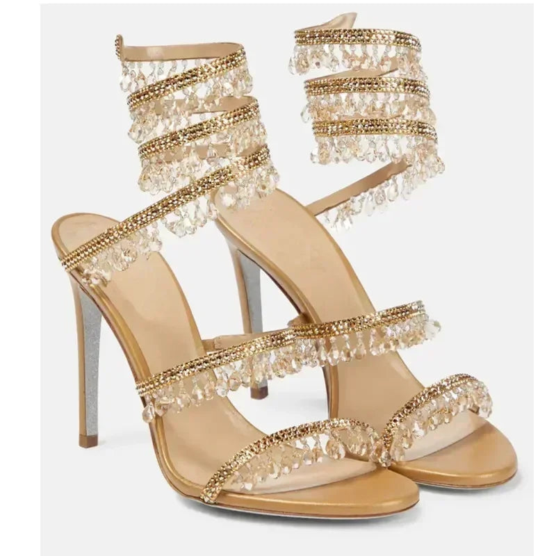 Elegant Open Toe Women's Sandals with High Heels