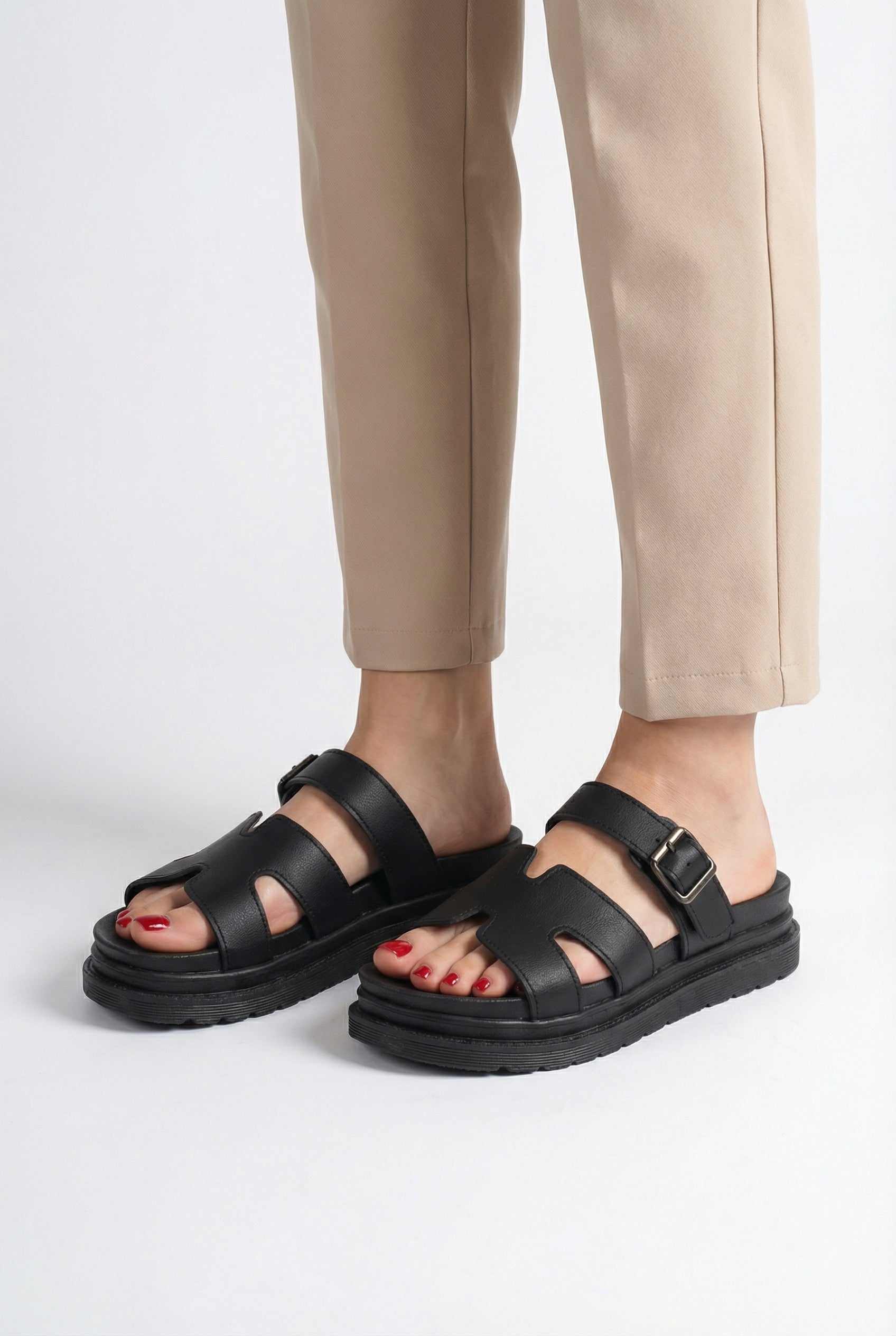Mia | Stylish Cushioned Vegan Leather Sandals for Women