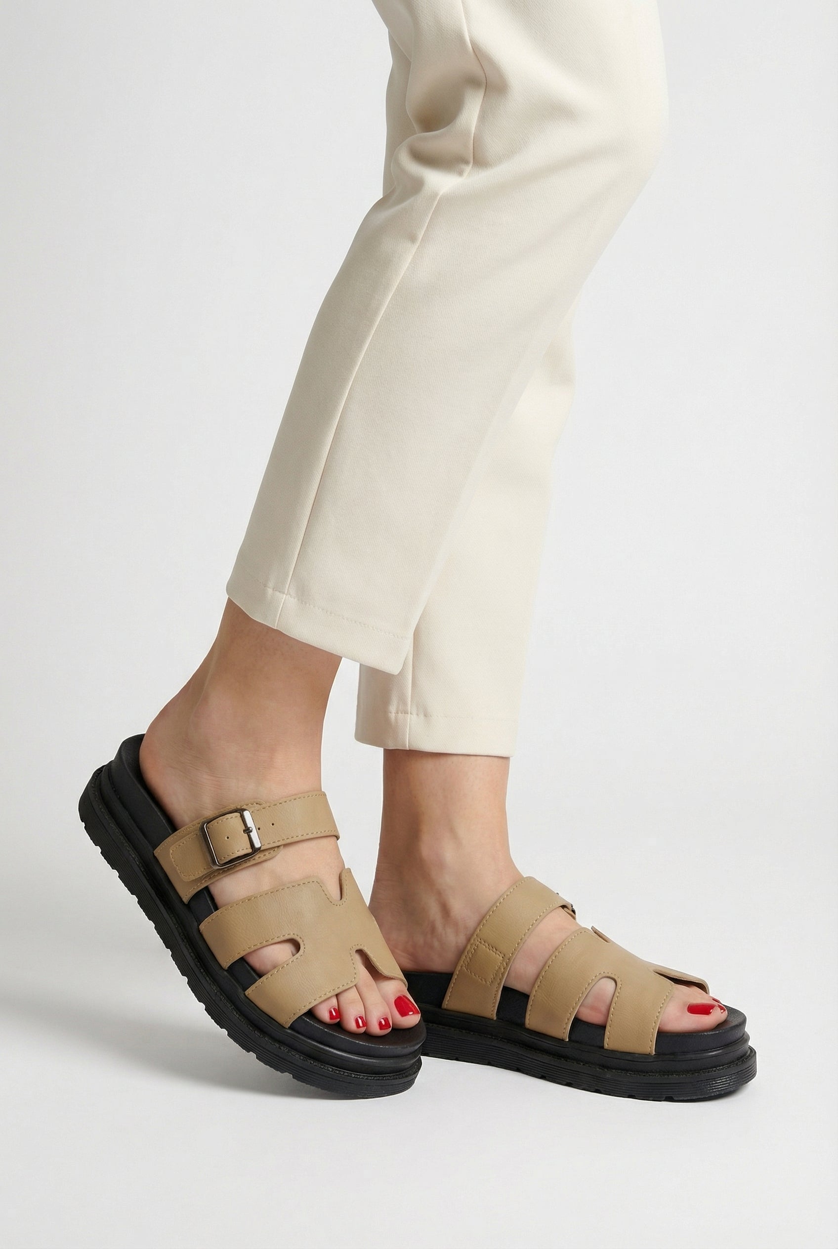 Mia | Stylish Cushioned Vegan Leather Sandals for Women