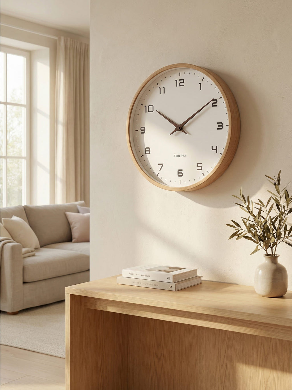 Modern Wall Clock Decor | Stylish Wooden Design with Silent Timekeeping for Elegant Interiors
