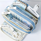 Multi-Layer Pencil Case | Large Capacity Stylish Pencil Pouch for Organized Storage