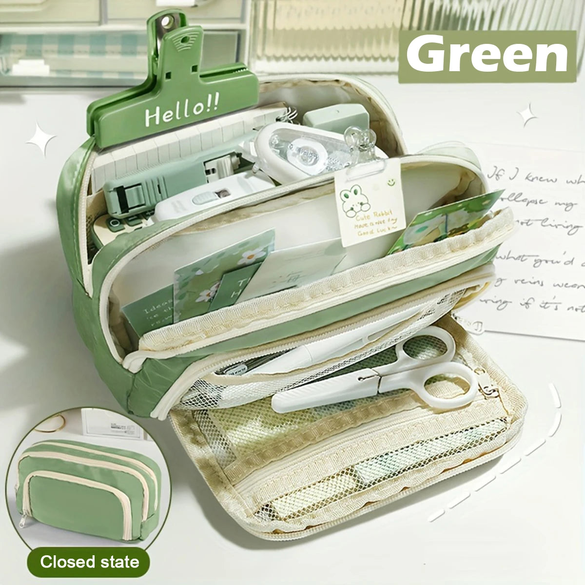 Multi-Layer Pencil Case | Large Capacity Stylish Pencil Pouch for Organized Storage