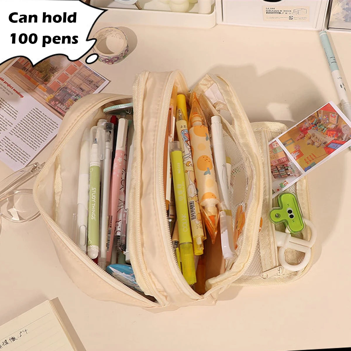 Multi-Layer Pencil Case | Large Capacity Stylish Pencil Pouch for Organized Storage