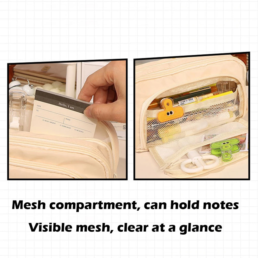 Multi-Layer Pencil Case | Large Capacity Stylish Pencil Pouch for Organized Storage