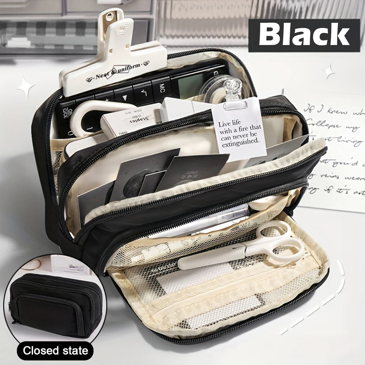Multi-Layer Pencil Case | Large Capacity Stylish Pencil Pouch for Organized Storage