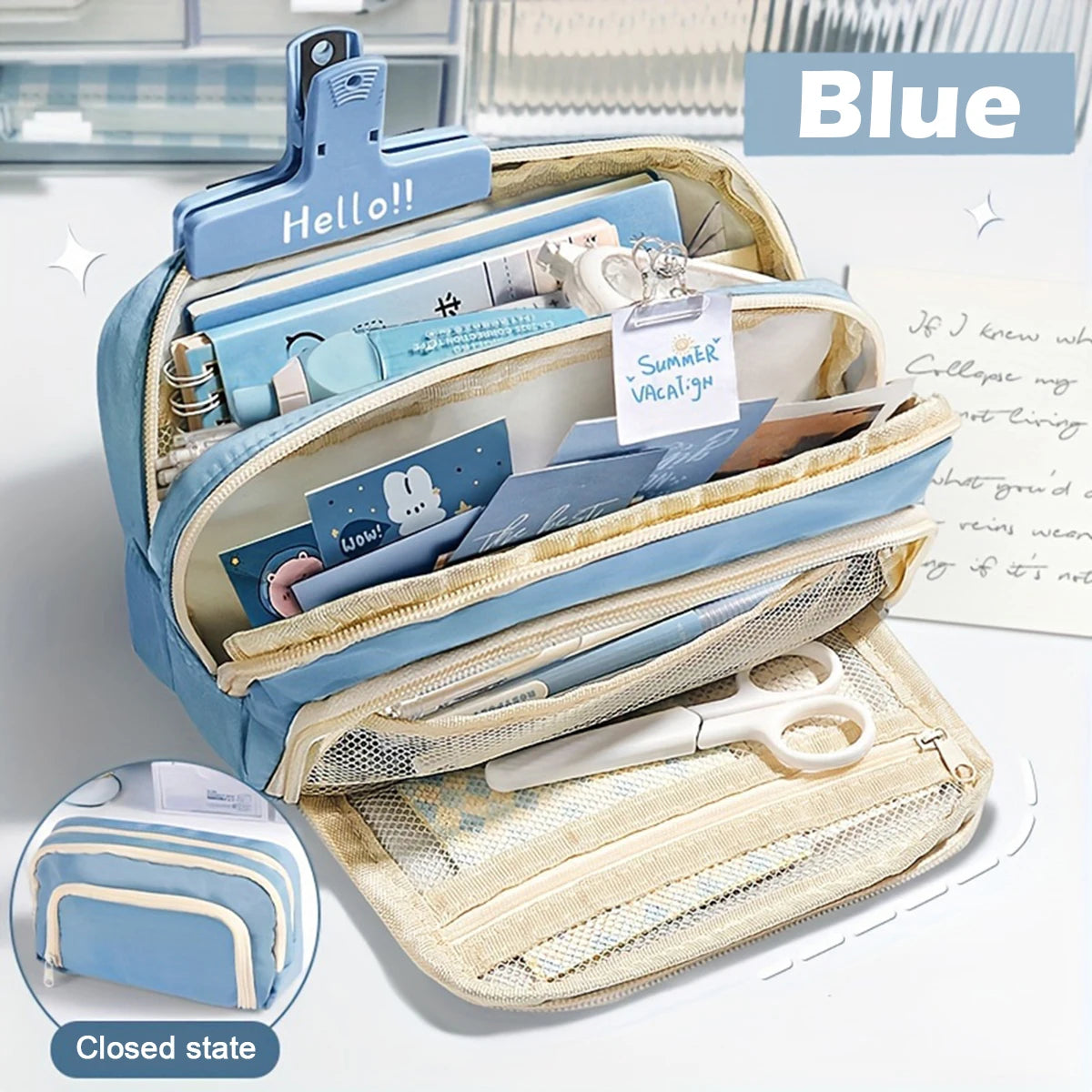 Multi-Layer Pencil Case | Large Capacity Stylish Pencil Pouch for Organized Storage