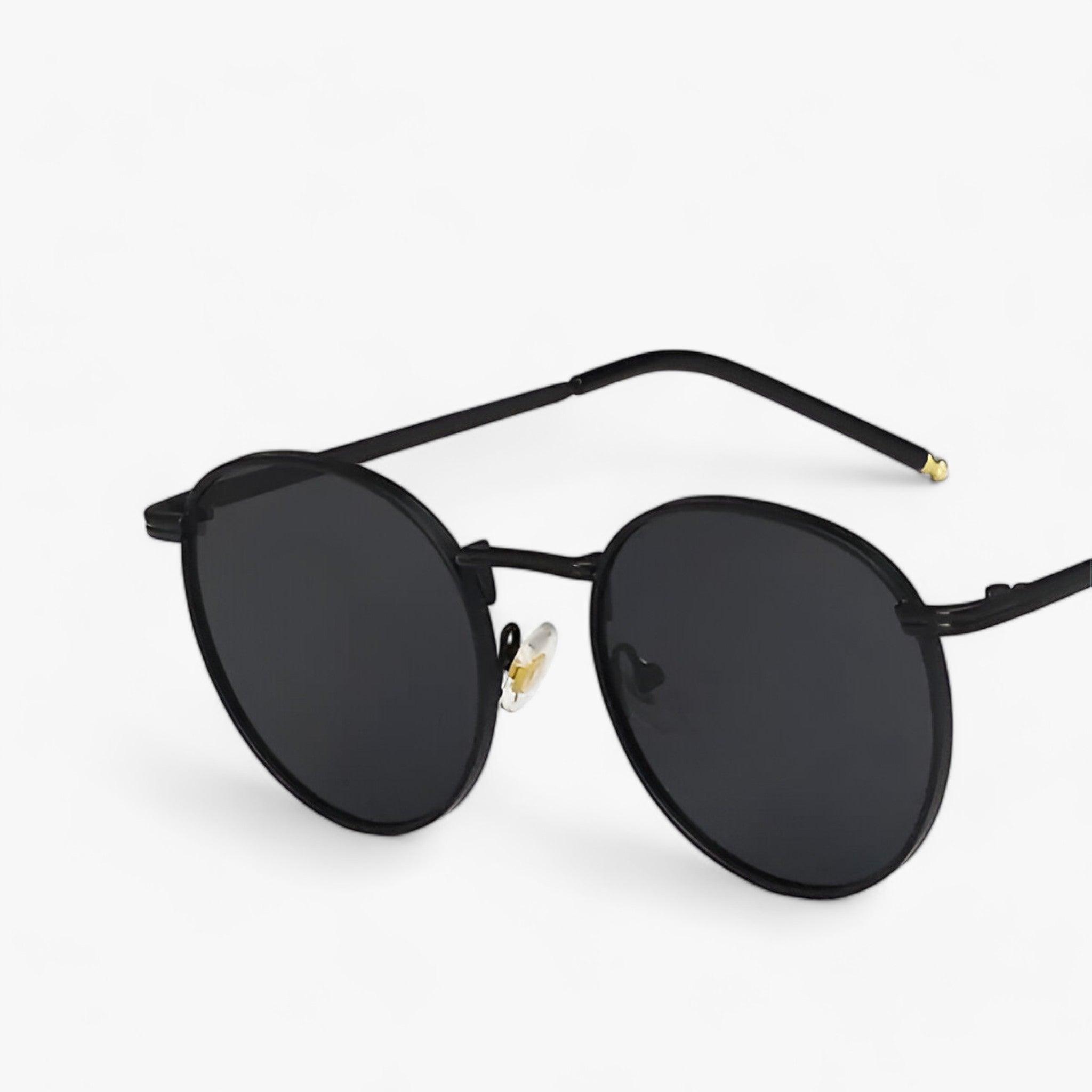 Nova Collection | Unisex Round Lens Sunglasses with UV Protection | Stylish Metal Frame for Everyday Comfort
