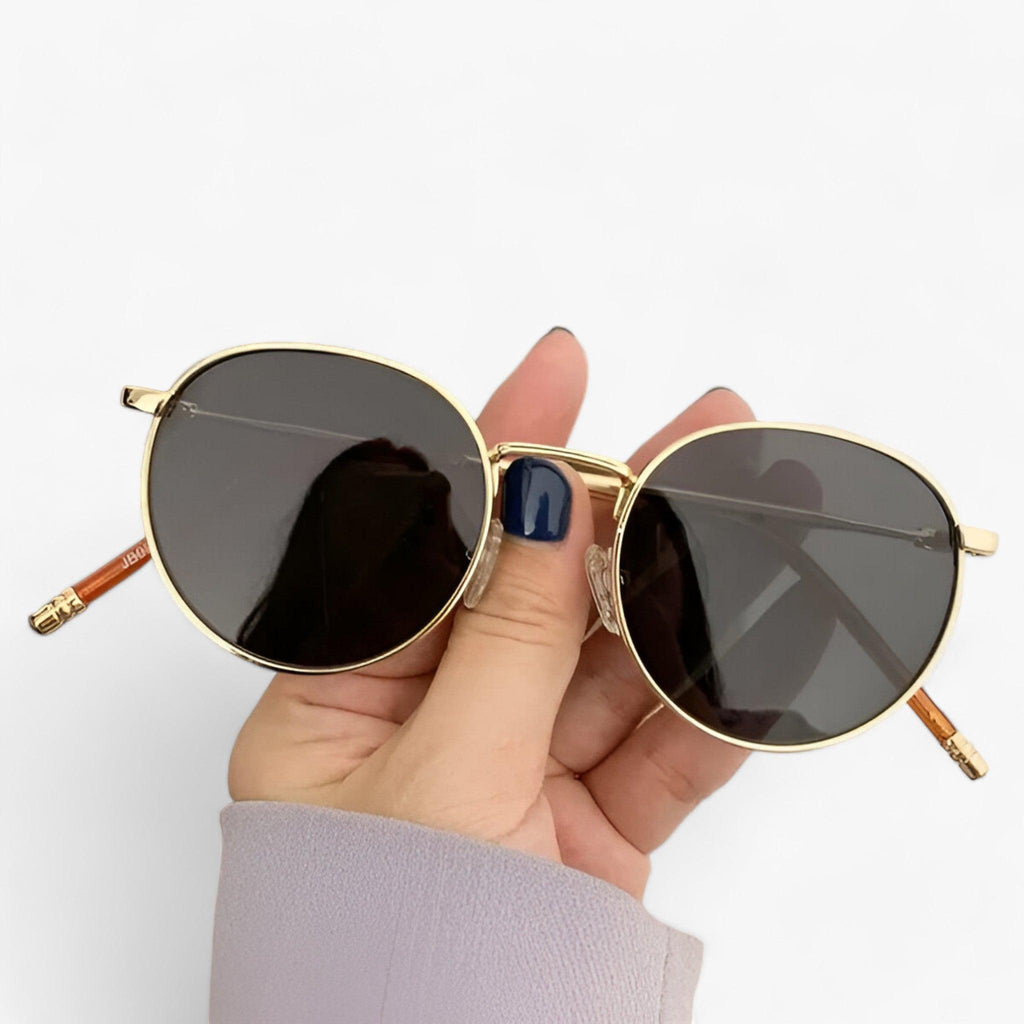 Nova Collection | Unisex Round Lens Sunglasses with UV Protection | Stylish Metal Frame for Everyday Comfort
