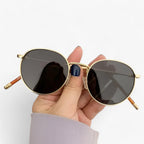 Nova Collection | Unisex Round Lens Sunglasses with UV Protection | Stylish Metal Frame for Everyday Comfort