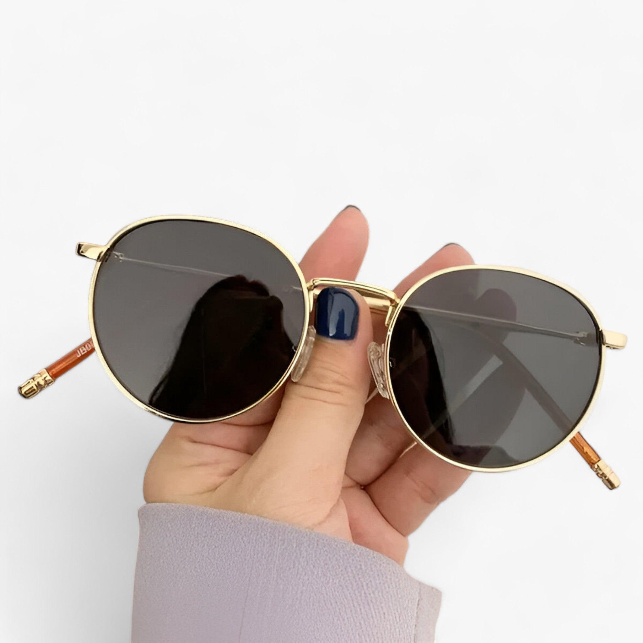 Nova Collection | Unisex Round Lens Sunglasses with UV Protection | Stylish Metal Frame for Everyday Comfort