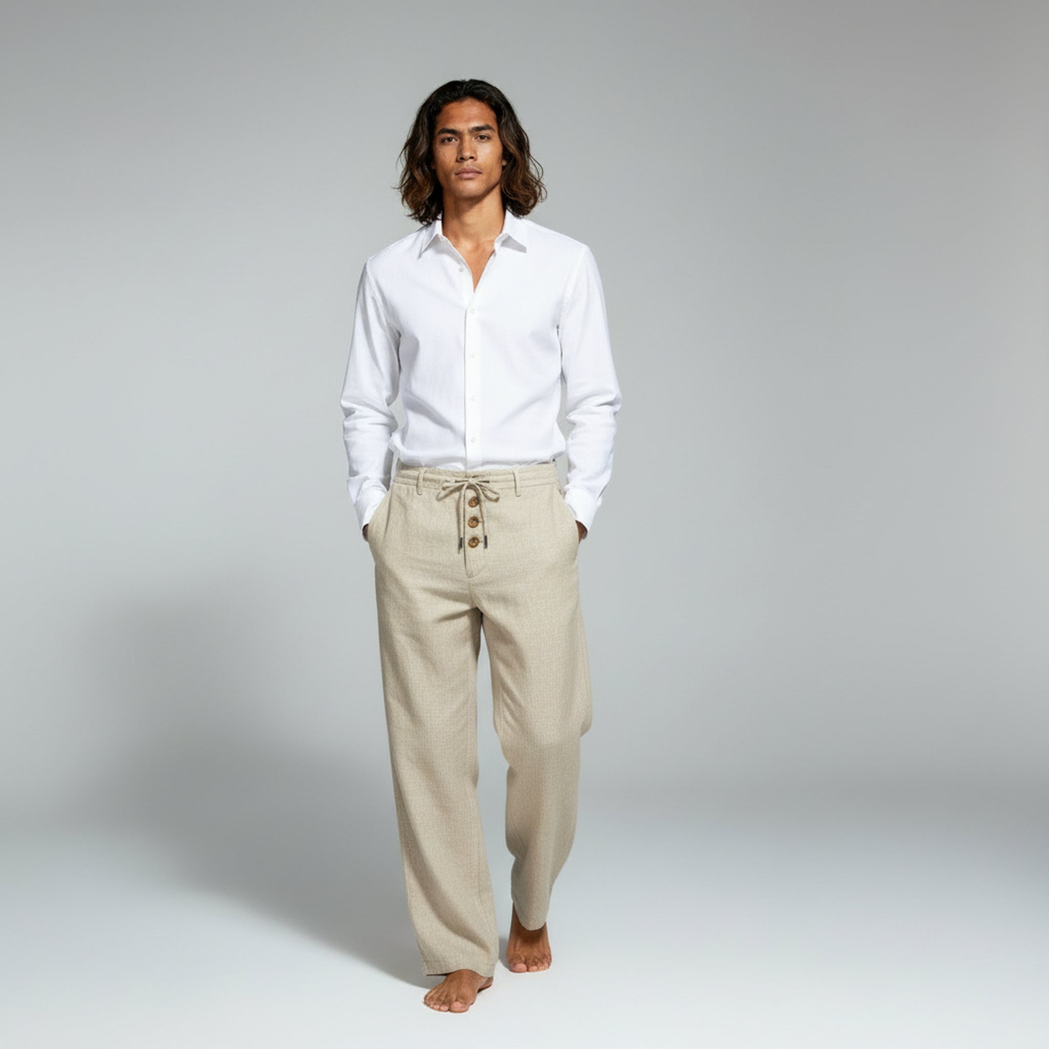 Oliver | Lightweight Relaxed Linen Trousers for Women