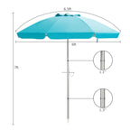 Outdoor Essentials | 6.5FT Patio Umbrella with Tilt Mechanism | UPF 50+ Protection for Ultimate Sun Safety