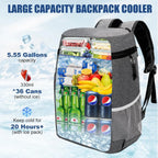 Outdoor Essentials | Backpack Cooler Bag with 32-Can Capacity | Insulated Design for Beach and Hiking
