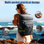 Outdoor Essentials | Backpack Cooler Bag with 32-Can Capacity | Insulated Design for Beach and Hiking