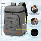 Outdoor Essentials | Backpack Cooler Bag with 32-Can Capacity | Insulated Design for Beach and Hiking
