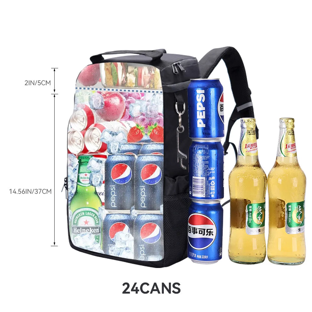 Outdoor Essentials | Insulated Cooler Backpack with Large Capacity | Waterproof Design for Food & Drinks
