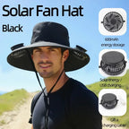 Outdoor Essentials | Quick Dry Bucket Hat with Solar-Powered Fan | USB Charging for Ultimate Cooling Comfort