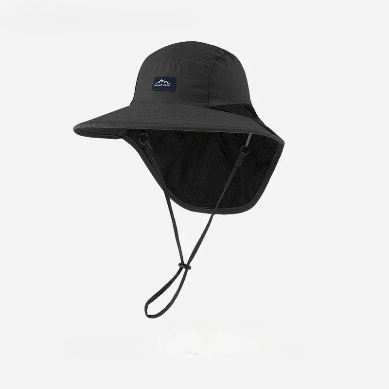 Outdoor Sun Hats | Waterproof Wide Brim Beach Hat with Neck Flap | Breathable Design for Ultimate Sun Protection