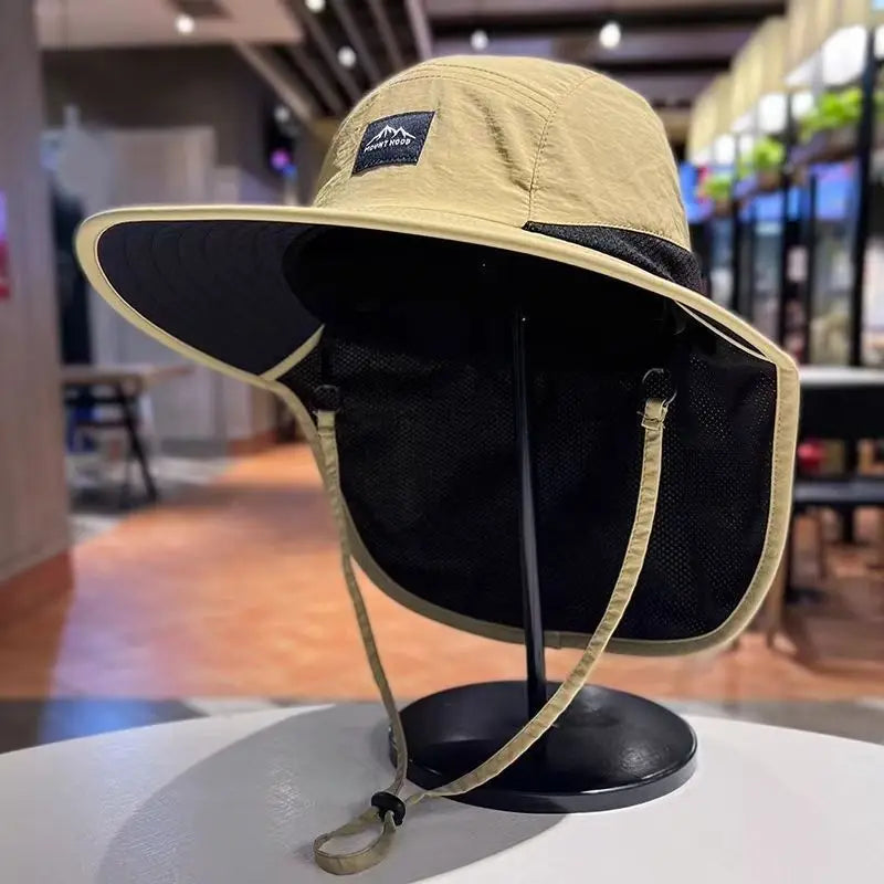 Outdoor Sun Hats | Waterproof Wide Brim Beach Hat with Neck Flap | Breathable Design for Ultimate Sun Protection