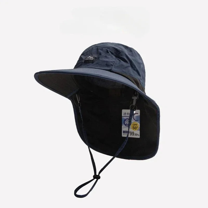 Outdoor Sun Hats | Waterproof Wide Brim Beach Hat with Neck Flap | Breathable Design for Ultimate Sun Protection