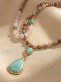 Pastel Málá Necklace with Healing Stones | Spiritual Accessory for Inner Peace