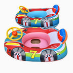 Playful Water Fun | Inflatable Baby Swimming Ring with Dual Handles | Safe PVC Float for Kids Aged 1-5