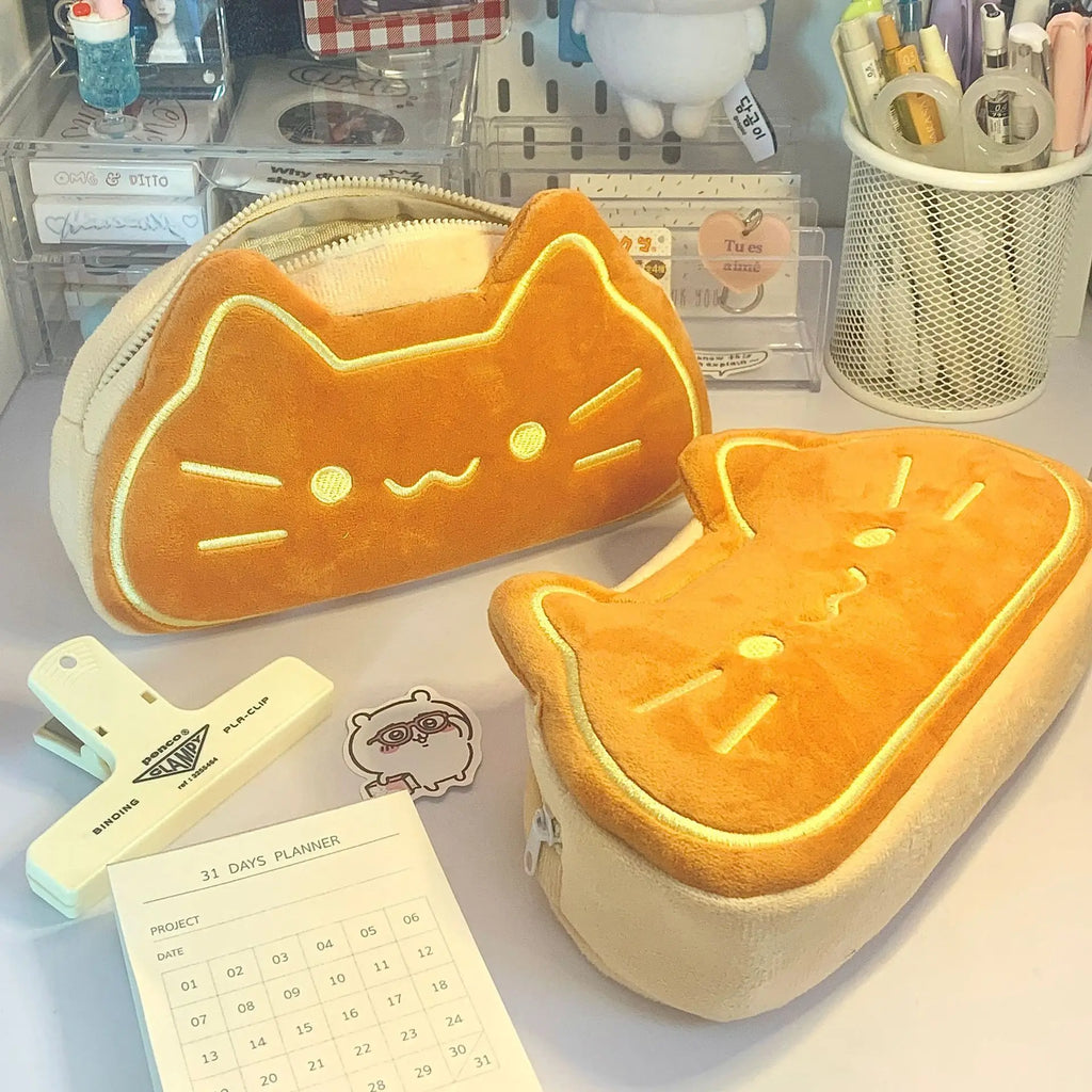 Plush Pen Case Pouch with Large Capacity & Cute Design for School Supplies