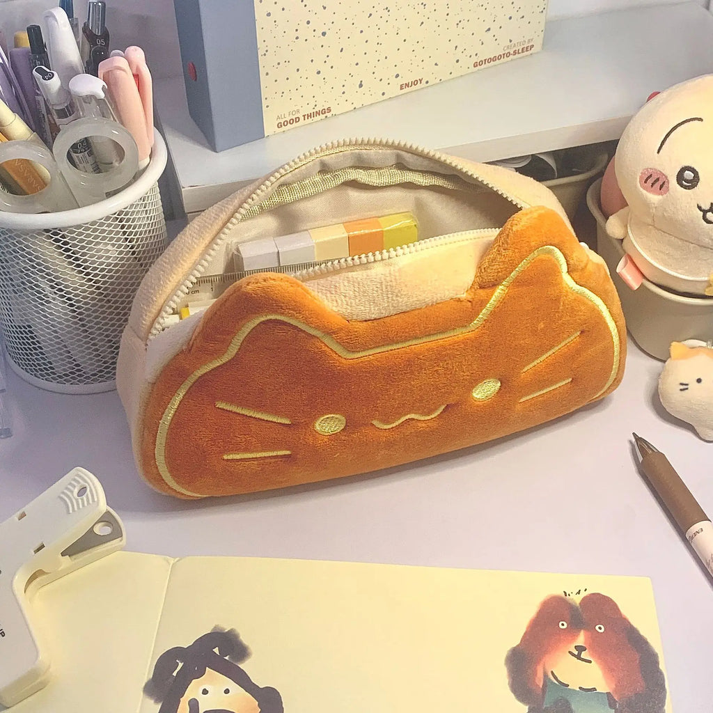 Plush Pen Case Pouch with Large Capacity & Cute Design for School Supplies