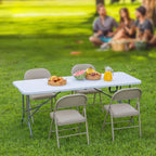 Portable Folding Table | Heavy-Duty Design with Carrying Handle | Perfect for Camping, Picnics, and Indoor Use