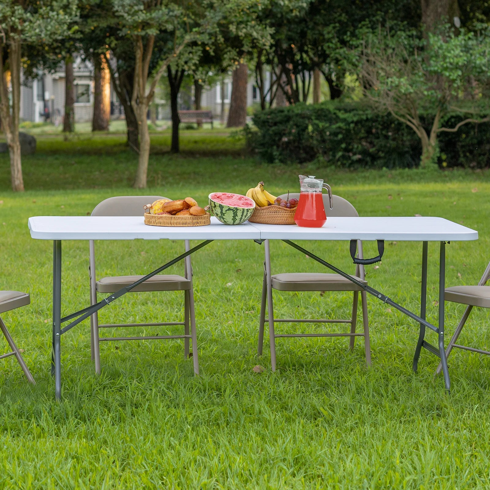 Portable Folding Table | Heavy-Duty Design with Carrying Handle | Perfect for Camping, Picnics, and Indoor Use