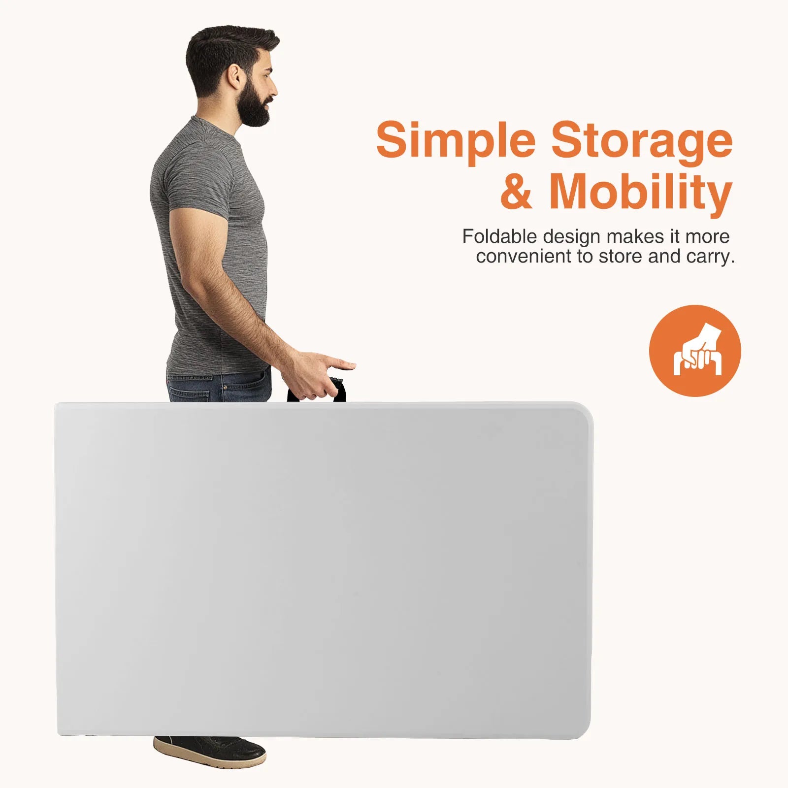 Portable Folding Table | Heavy-Duty Design with Carrying Handle | Perfect for Camping, Picnics, and Indoor Use