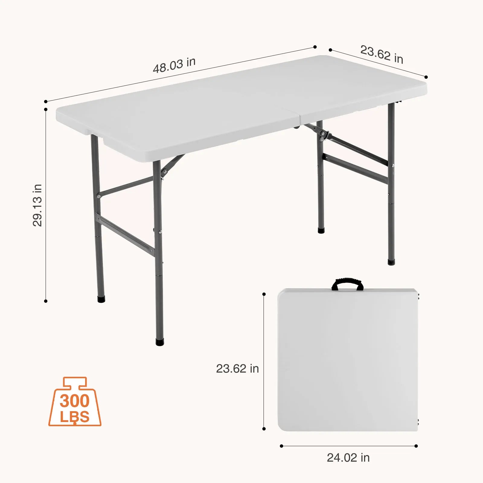 Portable Folding Table | Heavy-Duty Design with Carrying Handle | Perfect for Camping, Picnics, and Indoor Use