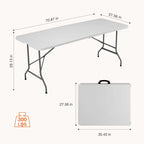 Portable Folding Table | Heavy-Duty Design with Carrying Handle | Perfect for Camping, Picnics, and Indoor Use