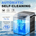 Portable Ice Maker Machine with Fast Ice Production & Auto-Clean Feature for Home, RV, and Camping