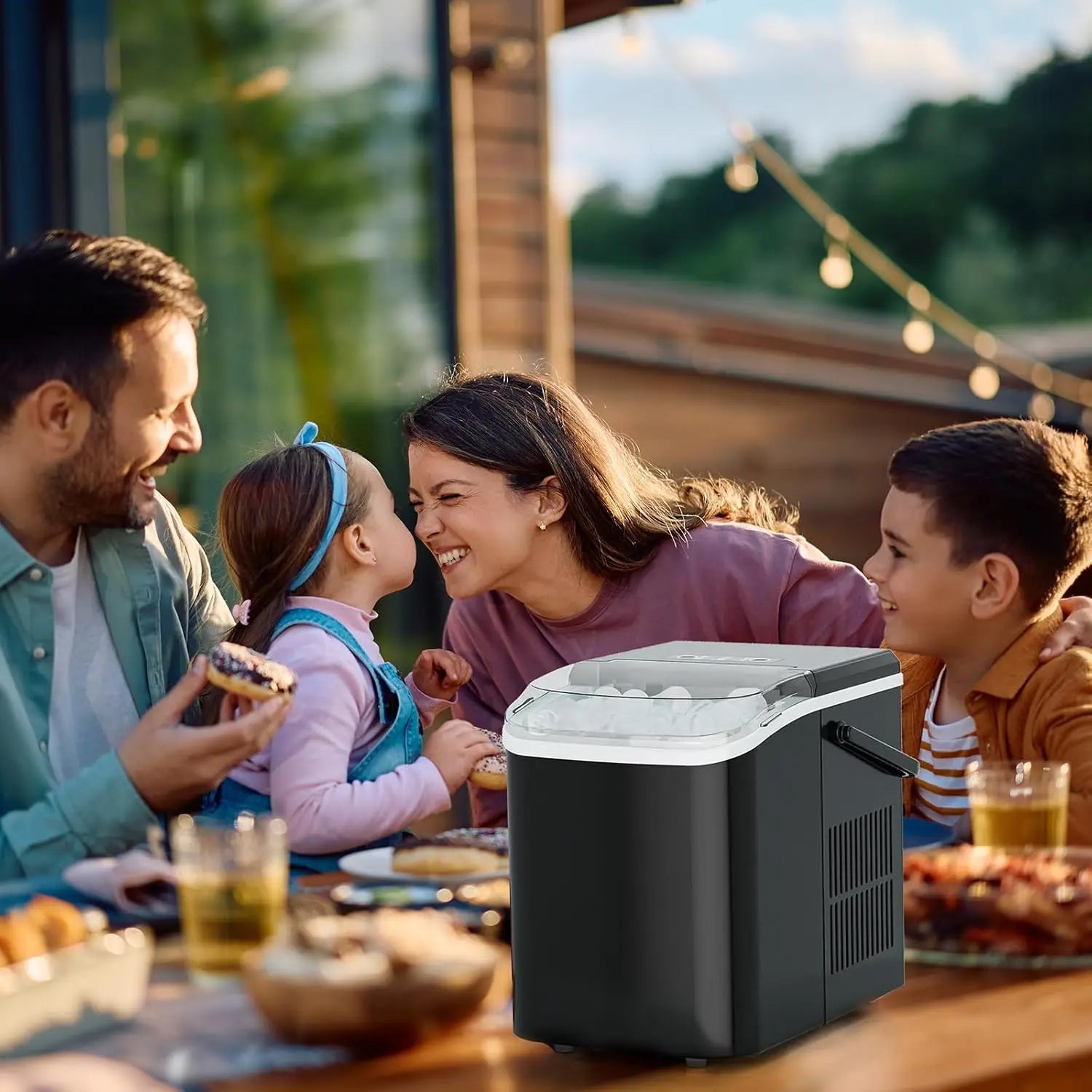 Portable Ice Maker Machine with Fast Ice Production & Auto-Clean Feature for Home, RV, and Camping