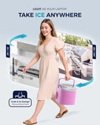 Portable Ice Maker | Countertop Ice Machine with Quick 6-Minute Cycle | Auto-Cleaning for Effortless Convenience