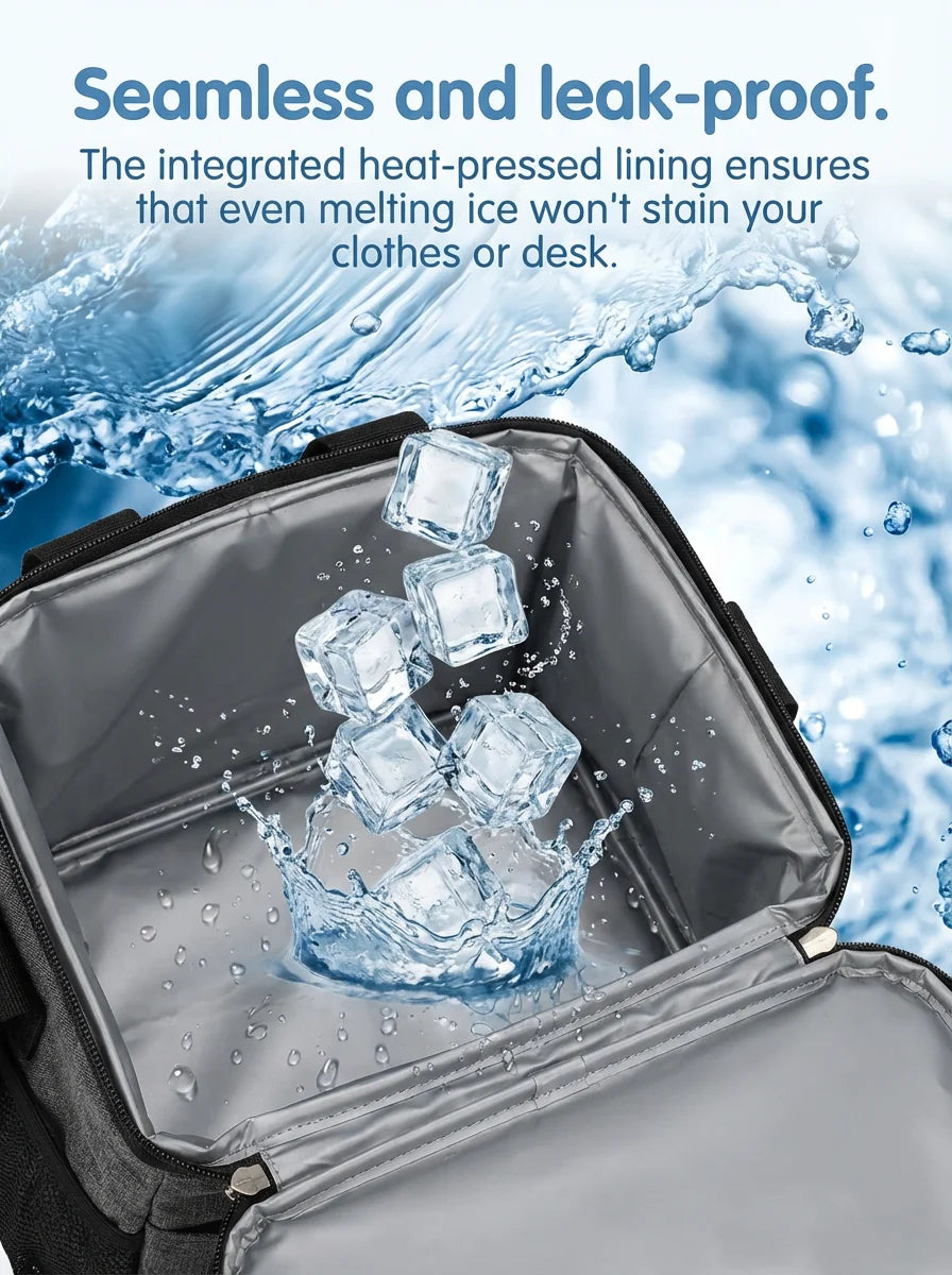 Portable Insulated Lunch Box Bag with Ice Pack | Spacious Design for Fresh Meals on the Go