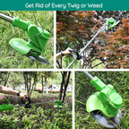 Cordless Battery Grass Trimmer with Rechargeable Power
