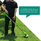 Cordless Battery Grass Trimmer with Rechargeable Power