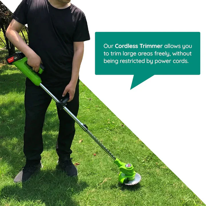 Cordless Battery Grass Trimmer with Rechargeable Power