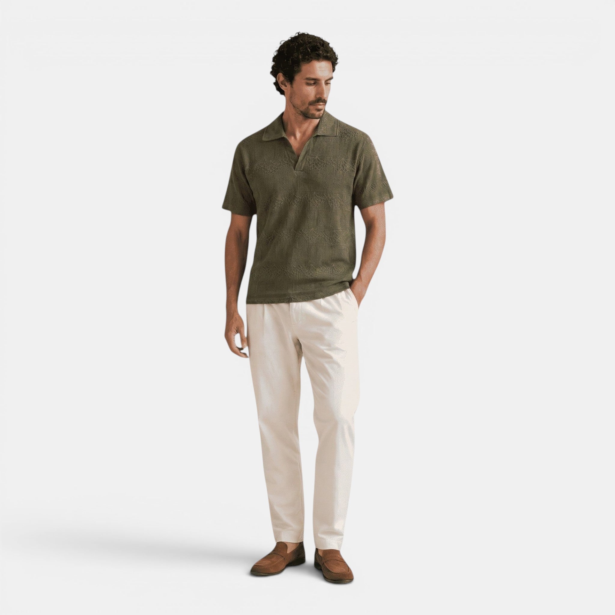 Premium Knitted Men's Polo Shirt with Breathable Fabric | Timeless Style for Summer Comfort