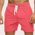 Men’s Quick-Dry Swim Trunks — Lightweight Beach Shorts Elastic Waist Drawstring Summer Swimwear