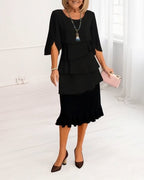 Elegant Comfortable Ruffled Dress for Women - Stylish and Chic