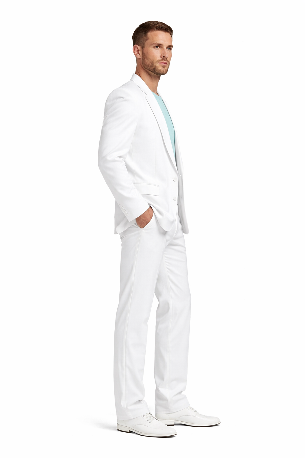 Retro Chic | Men's Suit Costume with Lightweight Fabric | Stylish 1980s Design for Themed Parties and Events