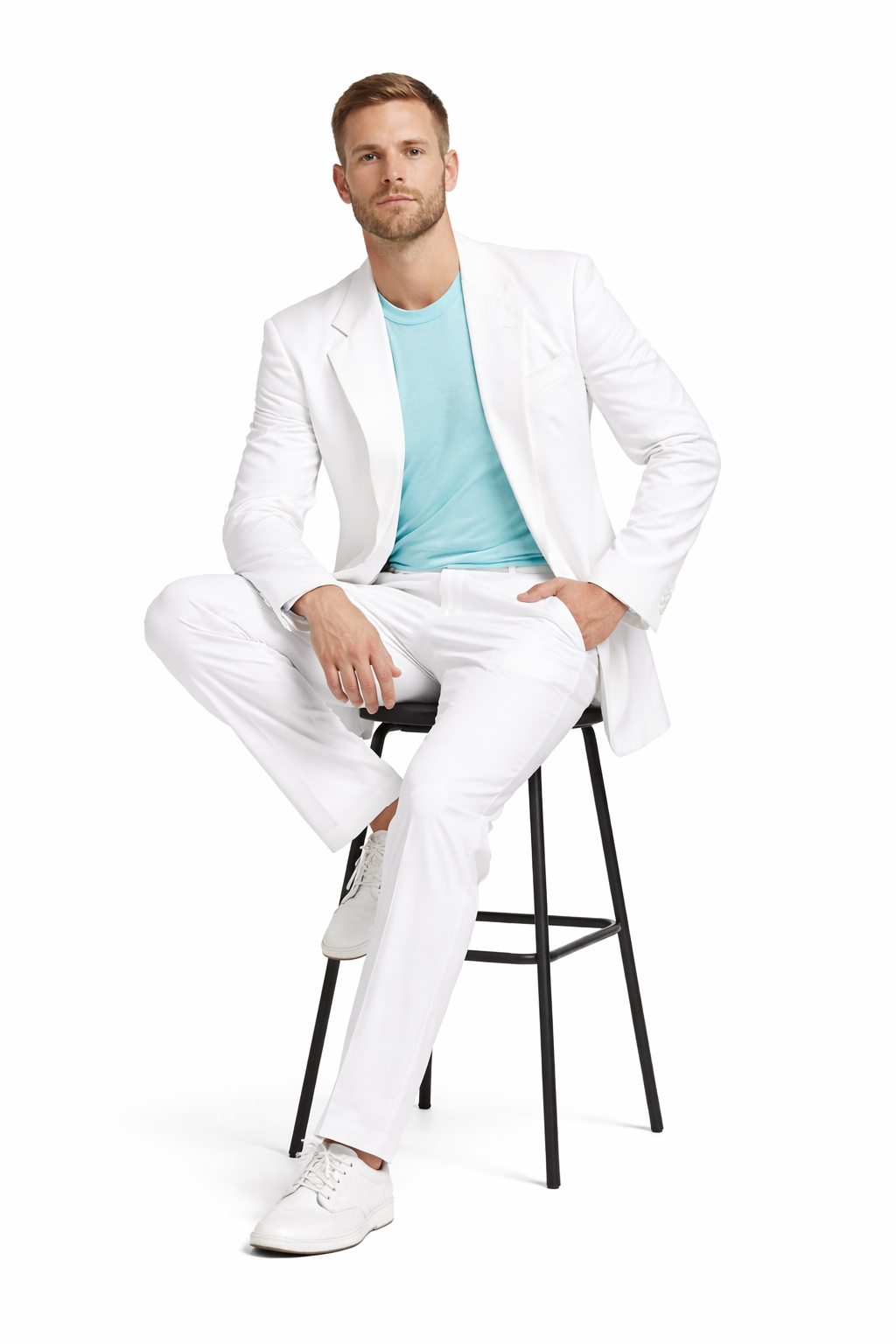 Retro Chic | Men's Suit Costume with Lightweight Fabric | Stylish 1980s Design for Themed Parties and Events