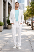 Retro Chic | Men's Suit Costume with Lightweight Fabric | Stylish 1980s Design for Themed Parties and Events