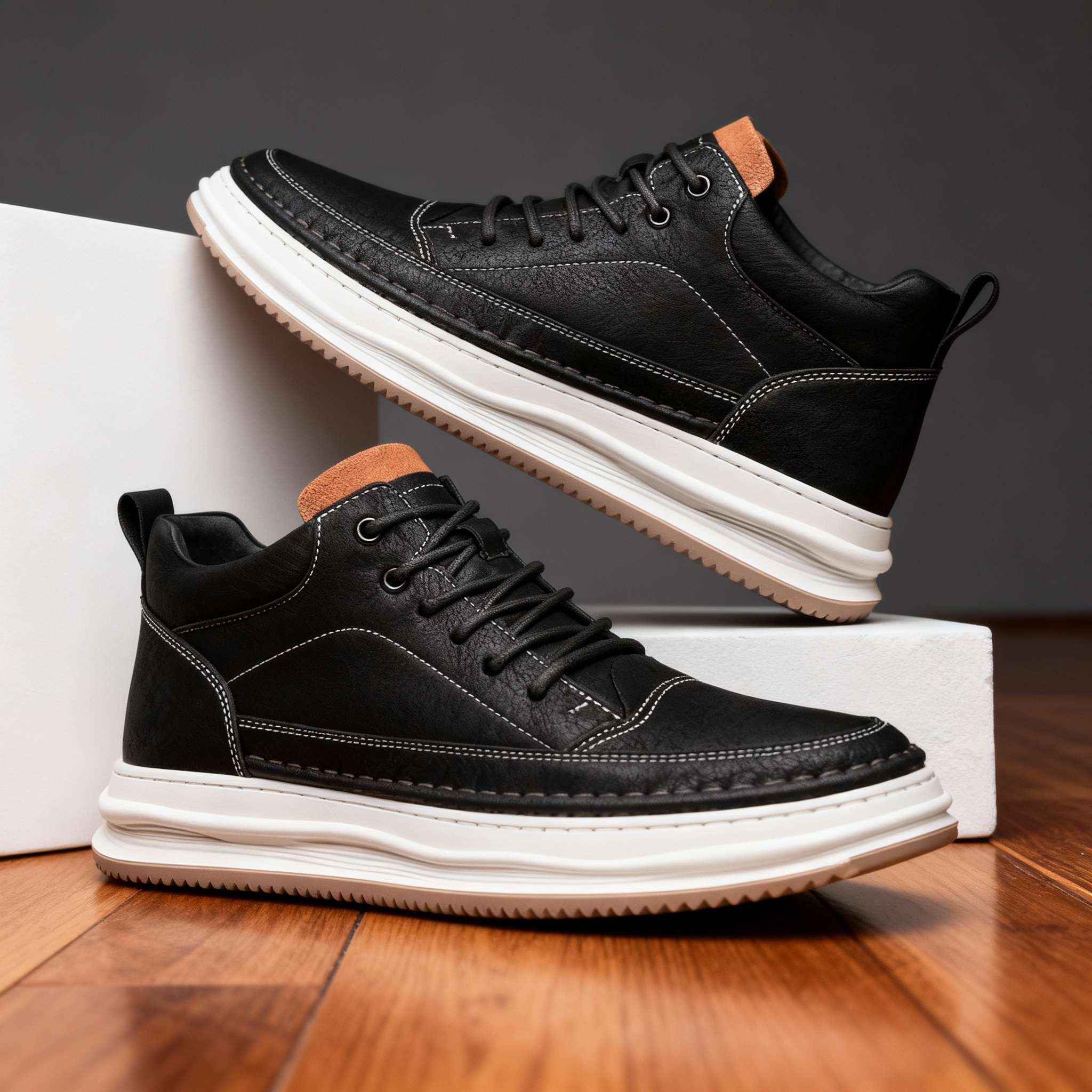 Robert Johnson Premium Leather Sneakers for Stylish Comfort