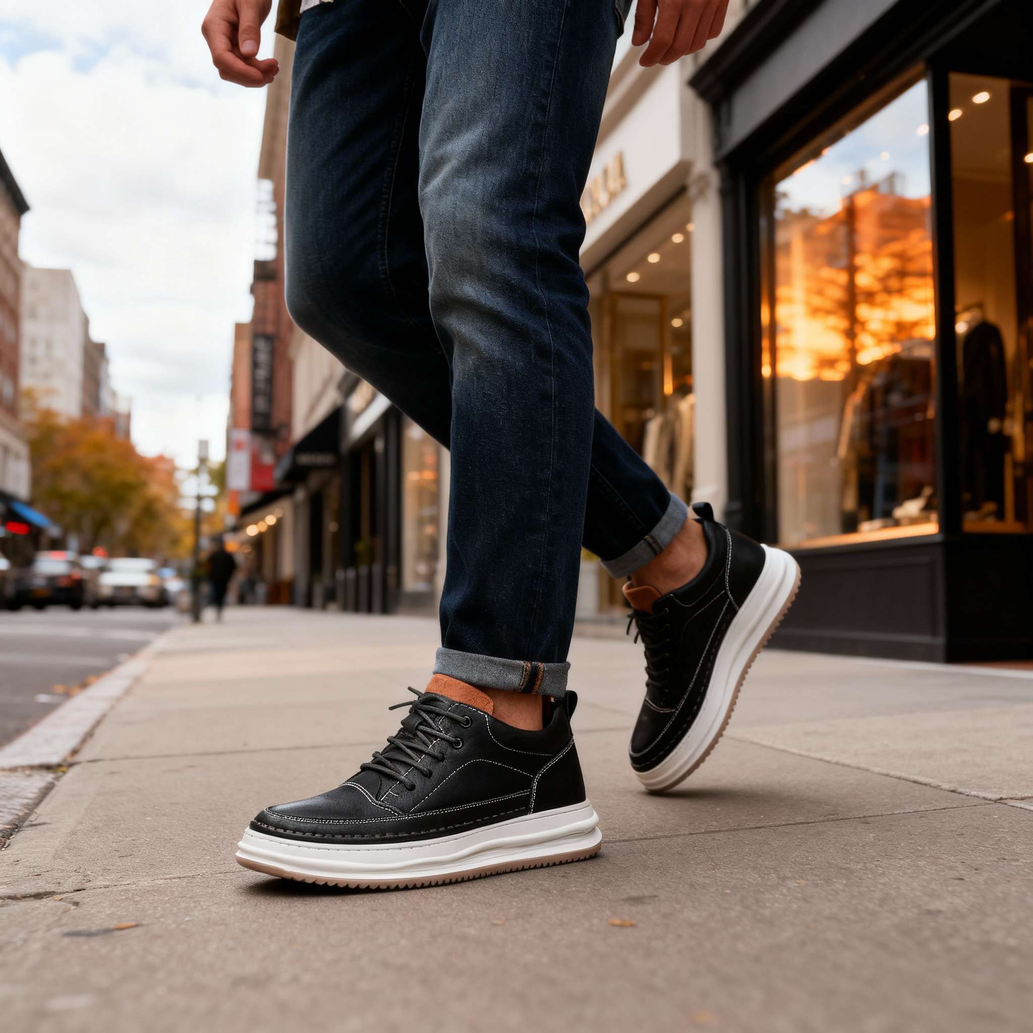 Robert Johnson Premium Leather Sneakers for Stylish Comfort