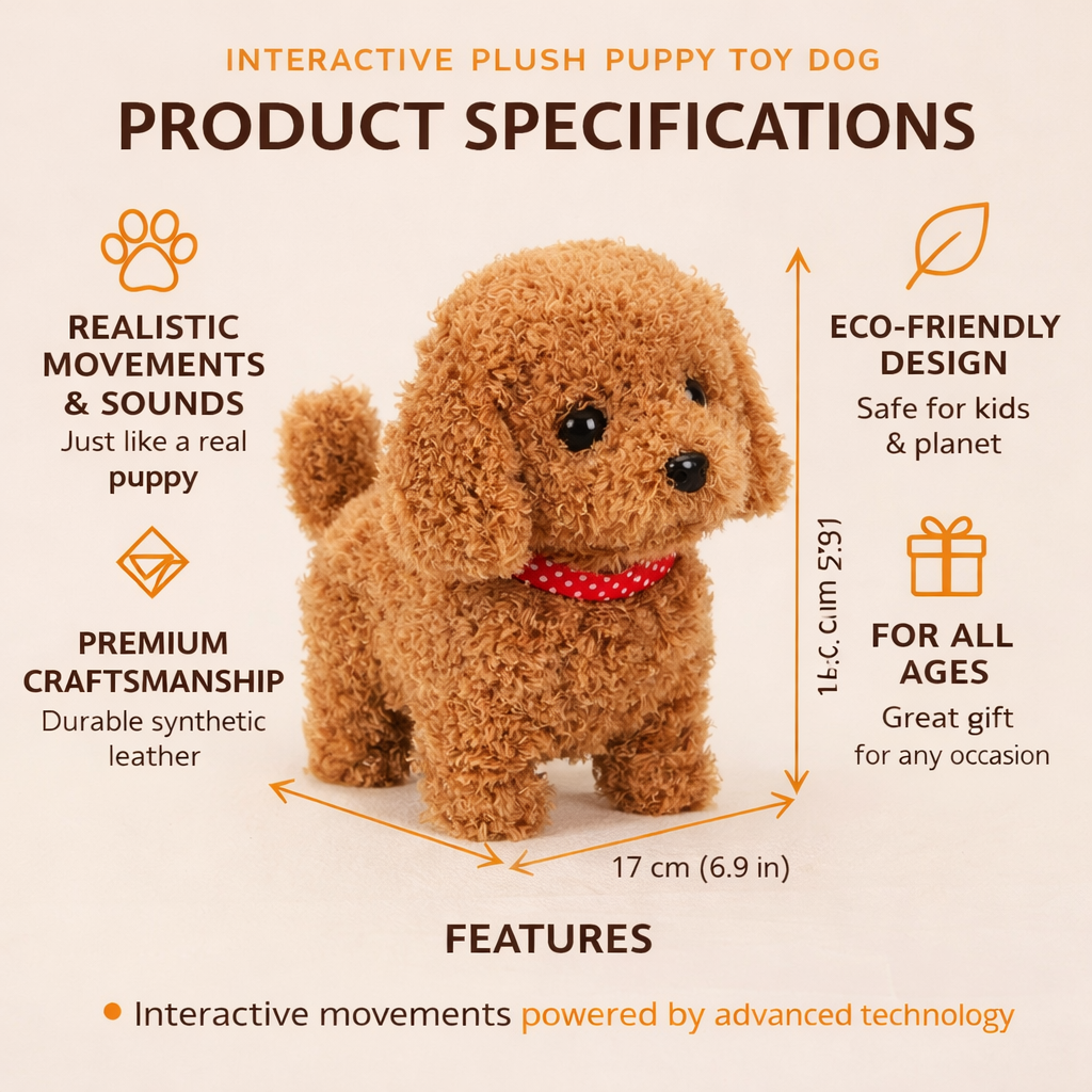 Interactive Robot Walking Plush Dog Toy